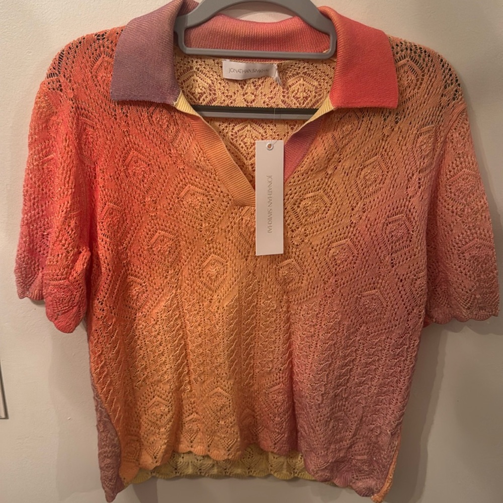 Jonathan Simkhai crocheted sweater size small